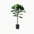 Artificial Fiddle Leaf Fig Tree, Xrmafy 3.6Ft Large Faux Tree with Black Pot, Lifelike Fake Trees with Realistic Trunk & Leaves, Artificial Plants Indoor for Home Office Living Room Décor
