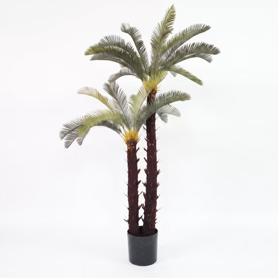 Fake Palm Tree, Xramfy Artificial Palm Tree, Faux Outdoor Plants Large Tropical Indoor Fake Tree with Lifelike Leaves, Artificial Palm Tree for Indoor Outdoor Home Office Patio Bathroom Pool Decor