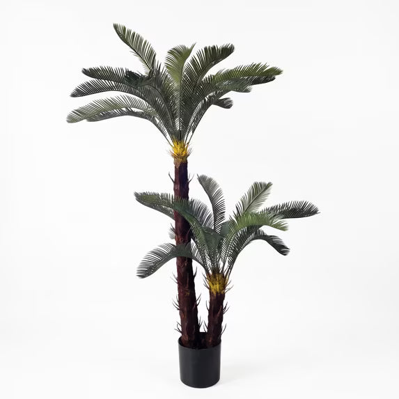 Fake Palm Tree, Xramfy Artificial Palm Tree, Faux Outdoor Plants Large Tropical Indoor Fake Tree with Lifelike Leaves, Artificial Palm Tree for Indoor Outdoor Home Office Patio Bathroom Pool Decor