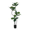 Xramfy 5Ft Artificial Fiddle Leaf Fig Tree Lifelike Floor Plants Faux Ficus Tree Lifelike Home Decor